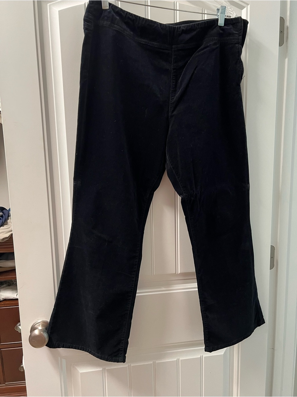Free People Black Boot Cut Velvet Pants